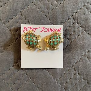 Betsey Johnson Turtle Earrings NWT